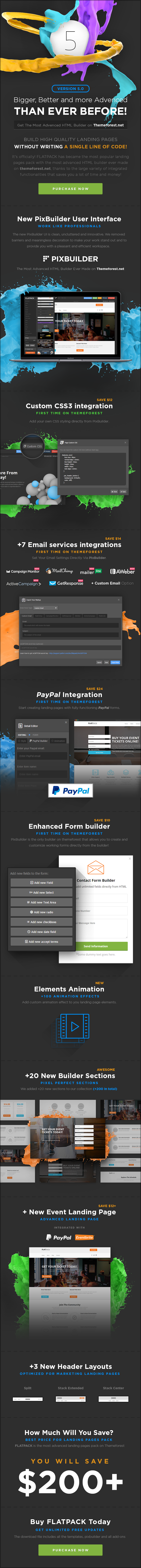 FLATPACK – Landing Pages Pack With Page Builder - 7